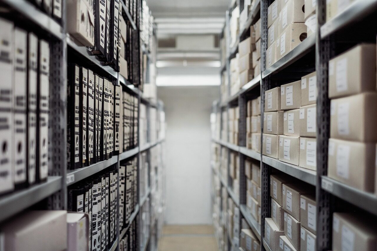 Warehouse shelf archive and storage racks